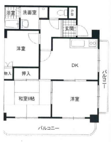 ドムールコスモス友が丘の間取り
