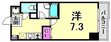アルパ三宮の間取り