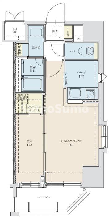 ネストピア博多駅前Ⅱの間取り