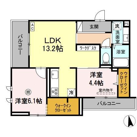 D-ROOM室見の間取り