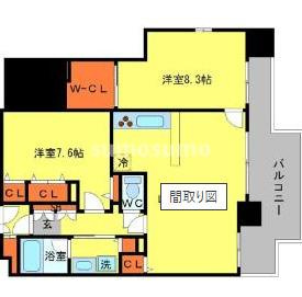 BRAVI南堀江の間取り