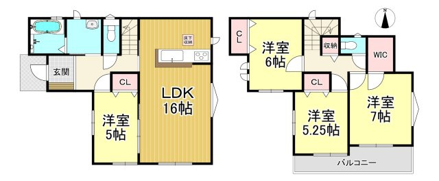 半田市花園町6丁目　全1棟の間取り|4LDK+WIC♪
