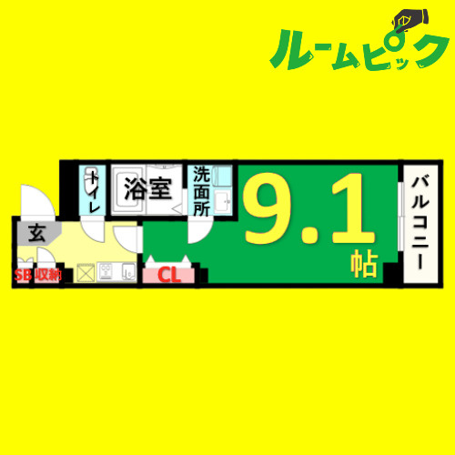 メゾン・ド・シエル　名古屋市賃貸　仲介手数料無料の間取り
