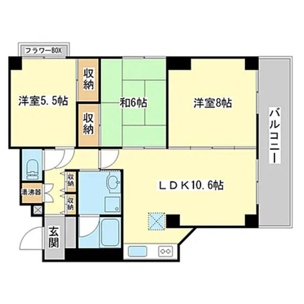 サンハイツ白鷺の間取り