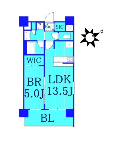 ブルロック東神奈川の間取り