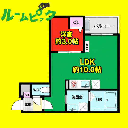 Jack atsutakoshinⅡ　名古屋市賃貸　仲介手数料無料の間取り