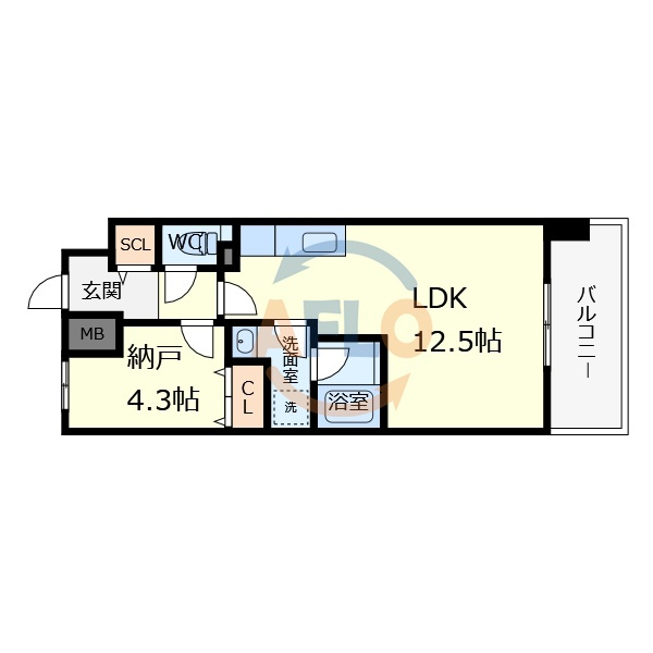 プラウディア今里の間取り