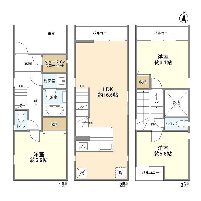 市ノ坪貸家の間取り