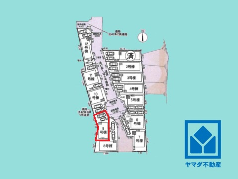 京田辺市薪　第9の区画図