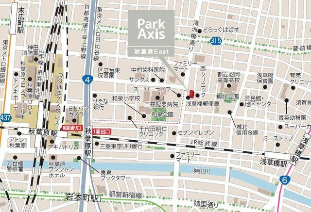 パークアクシス秋葉原Ｅａｓｔの地図