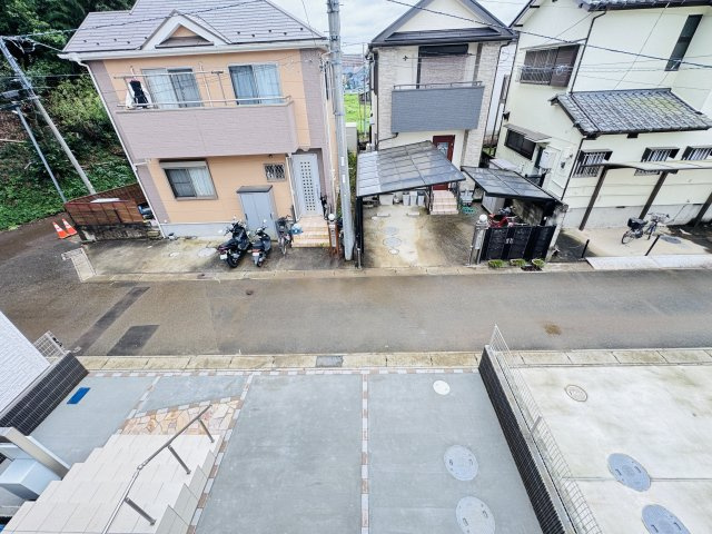 市川市大野町１丁目新築戸建【大野小学校：9分】の展望|バルコニーより南側眺望・南道路で日当たり良好♪