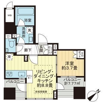 インプレストタワー芝浦エアレジデンスの間取り