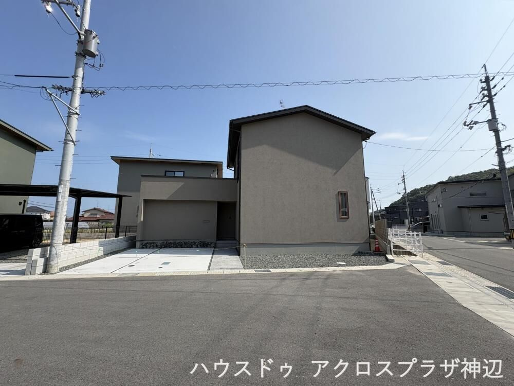 高西町川尻1号棟　3790万の外観|通りからの視線を遮るデザイン設計です。