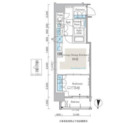 パークアクシス日本橋本町の間取り
