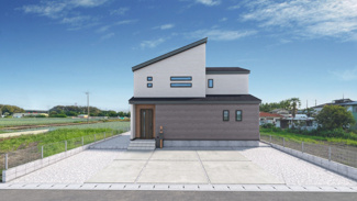 【外観パース】 | 下野市薬師寺 | 完成予想パース（同社施工完成物件・モデルハウスがご見学いただけます）