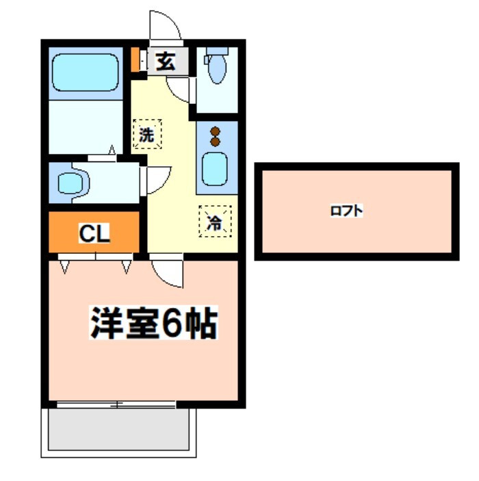 川崎市多摩区栗谷３丁目のアパートの間取り