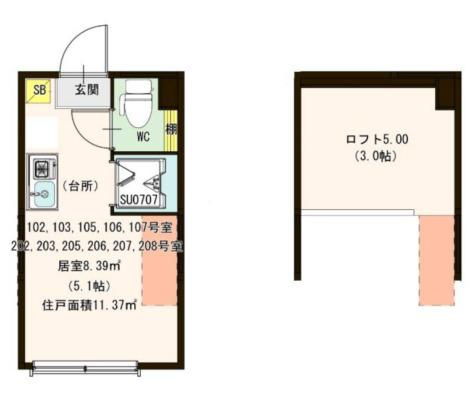 【間取り】 | ハーモニーテラス久我山