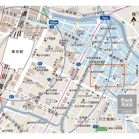 パークアクシス日本橋兜町の地図