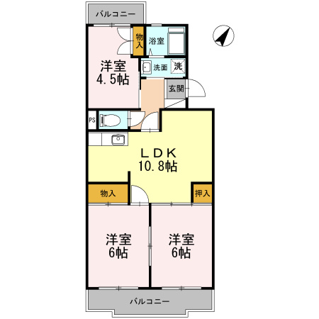 コンフォート鵠沼Ⅰの間取り