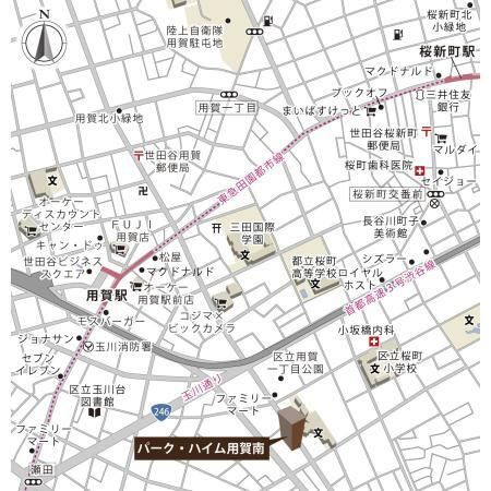 パーク・ハイム用賀南の地図