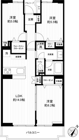 ネオアーバン新座弐番館の間取り