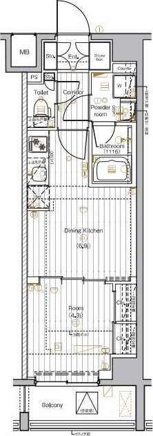 PREMIUMCUBE池袋本町の間取り