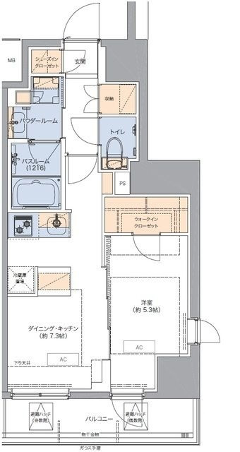トラディティオ門前仲町の間取り|間取りです。