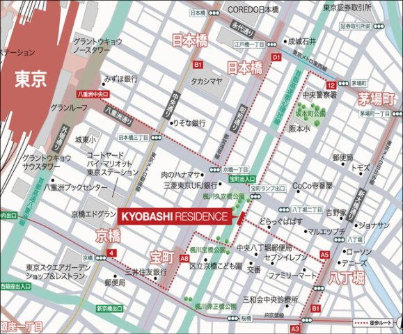 京橋レジデンスの地図