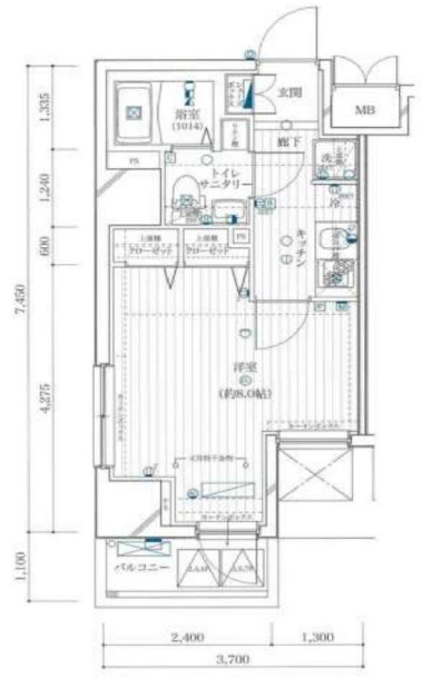 江東区南砂２丁目の賃貸マンションの間取り