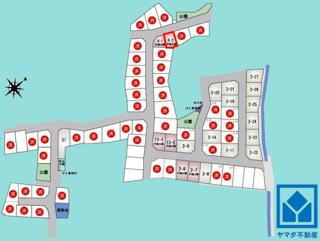 大津市坂本２丁目　1期の区画図