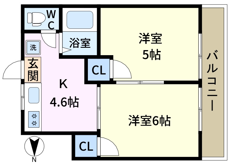 江戸川区東松本１丁目の賃貸マンションの間取り