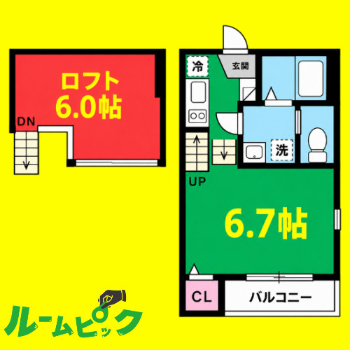 ハーモニーテラス西野町　名古屋市賃貸　仲介手数料無料の間取り