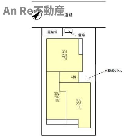 フォンテーヌ　Ａの区画図