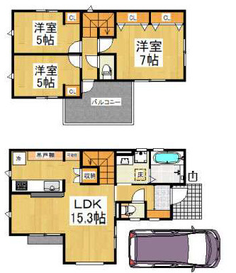 所沢市荒幡新築戸建の間取り