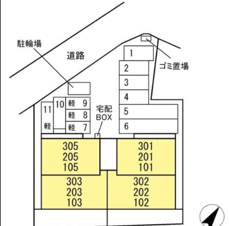 メゾンシュシュの区画図