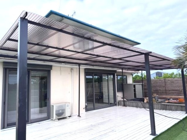 長生郡白子町幸治　中古戸建の庭|白子海岸まで徒歩約16分 軽量鉄骨3SLDK　ウッドデッキシャワールーム付き 
 