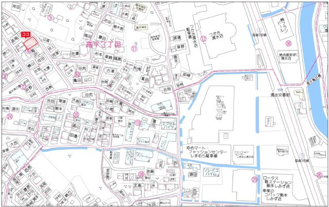 北区高平3丁目・売地の地図