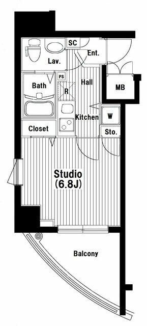 ガラ・ステーション岩本町Ｎｏｒｔｈの間取り|間取りです。