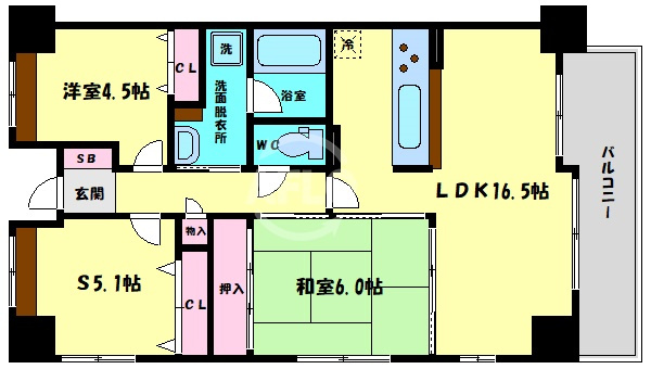 パークヒルズゼンボー大手前の間取り|パークヒルズゼンボー大手前　間取り
