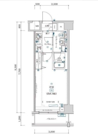 メディフィス千住大橋駅前の間取り|間取りです。
