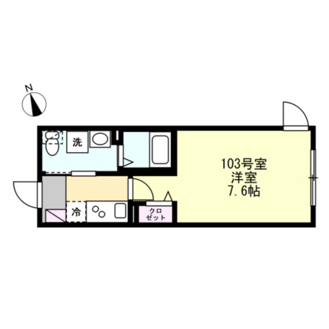 ベイルーム港北高田の間取り