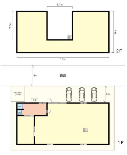 相模原市中央区相模原５丁目の倉庫の間取り