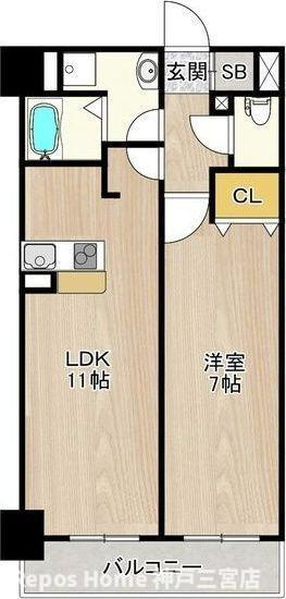CITY SPIRE新神戸の間取り
