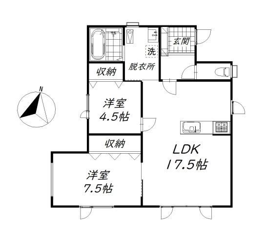 【R6フルリフォーム済！】春採6丁目平屋中古住宅の間取り