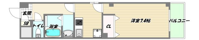 大阪市淀川区木川西４丁目の賃貸マンションの間取り