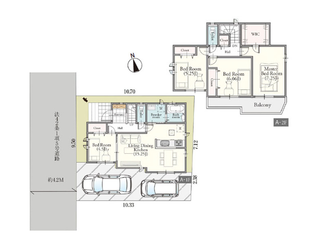 【参考プラン】 | 新座市石神5丁目　建築条件付売地　全1区画　(保谷店) | 【建物参考プラン間取図】
建物面積：95.23ｍ2/建物価格：1500万円/4LDK+WIC+カースペース2台(車種制限有)