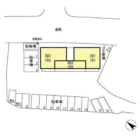 Ｐｅｇａｓｕｓ Ｏｋｕｂｏの区画図