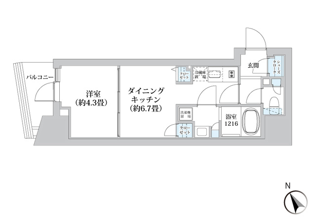ライオンズフォーシア五反田の間取り