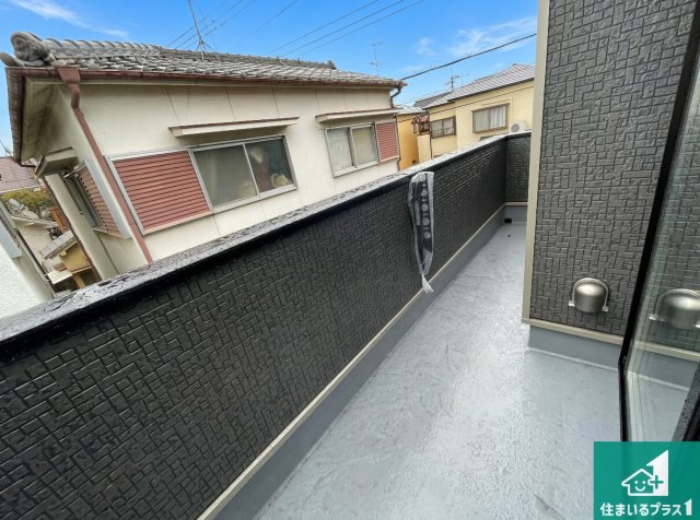 明石市魚住町西岡　第1期　新築一戸建てのバルコニー|ワイドバルコニーは洗濯物を干すスペースが広いのでご家族が多くても安心！