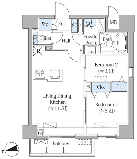 Ｇｒａｎｄ　Ｍａｒｋ　Ｒｅｓｉｄｅｎｃｅ大森の間取り